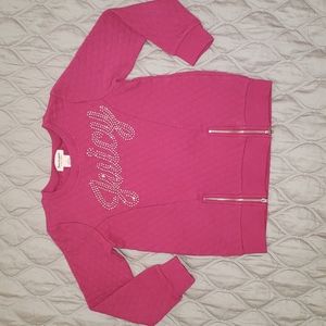JUICY COUTURE quilted pink girls long sleeve top